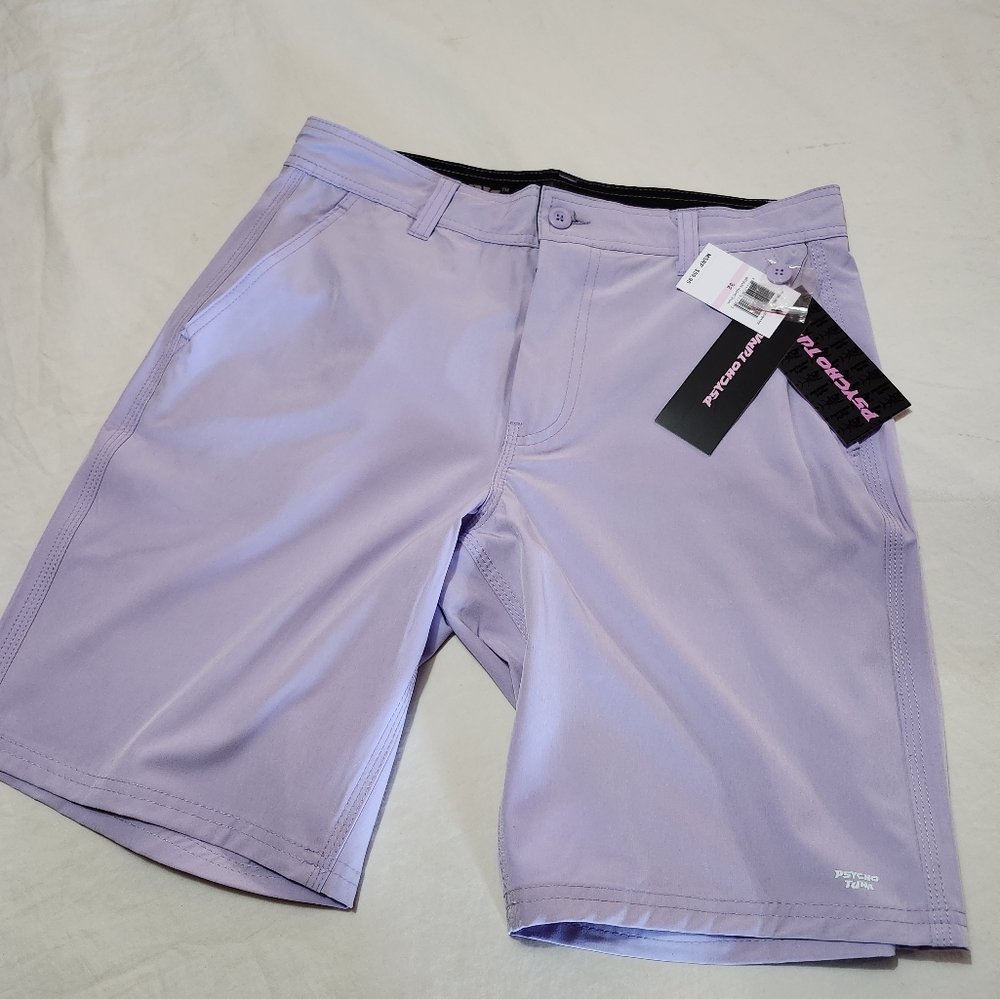 Psycho Tuna Lavender 4-Way Stretch Board Shorts In Mens Size 32  NWT